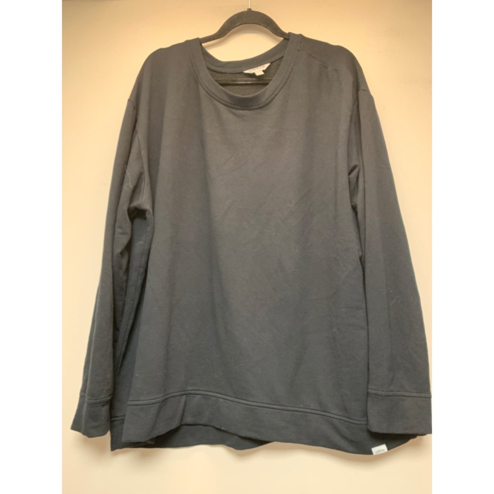 Orvis Sweatshirt Women XXL Black Excellent Modal Blend Crewneck Pullover 12095